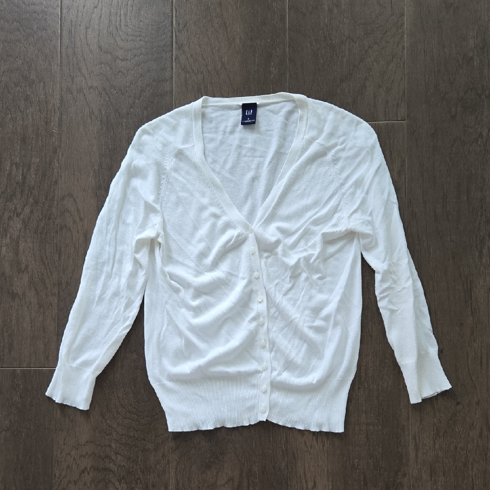 GAP Cream Button-Up Women's Cardigan